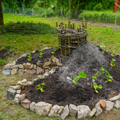 Key hole garden in woodland area